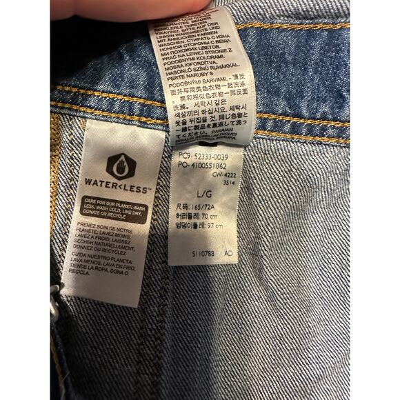 Levi's Two Horse Denim Short Overalls, Medium tone, Size Large - Picture 8 of 8